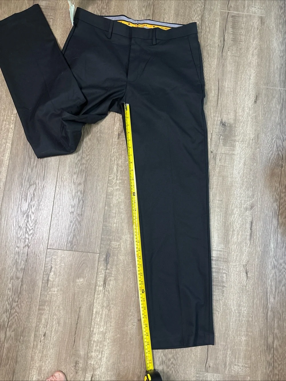 Haggar Mens Tailored fit Dress Pants Size 34W/32L Black Solid